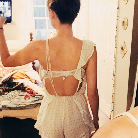 White Asymmetrical Romper - Picture 3 of 3